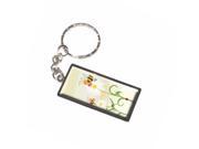 Bumble Bees and Ladybugs on Daisies Flowers Keychain Key Chain Ring