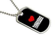 Tennessee Love Military Dog Tag Luggage Keychain