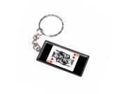 Playing Cards King of Hearts Poker Keychain Key Chain Ring