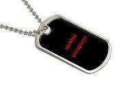 Zombie Whisperer Military Dog Tag Luggage Keychain