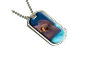 Stingray Fish Underwater Ocean Diving Dive Military Dog Tag Keychain