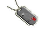 African Grey Parrot - Bird Military Dog Tag Keychain African Grey Parrot - Bird Military Dog Tag Keychain