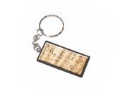 Music Musical Sheet Notes Vintage Treble Clef Keychain Key Chain Ring