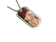 Female Lion Military Dog Tag Keychain