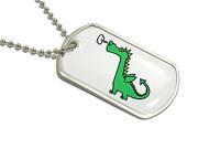 Dragon Military Dog Tag Keychain