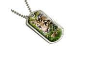 Clouded Leopard Military Dog Tag Keychain