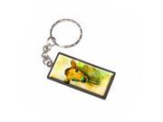 Watercolor Cow Yellow Keychain Key Chain Ring