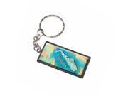Saxophone Musical Instrument Music Woodwind Blue Keychain Key Chain Ring