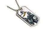 Knight Warrior in Armor with Flailing Mace Military Dog Tag Keychain