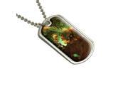 Carlsbad Underground Caverns Green New Mexico Spelunking Military Dog Tag Keychain