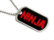 Ninja Military Dog Tag Keychain
