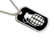 Grenade Military Dog Tag Keychain