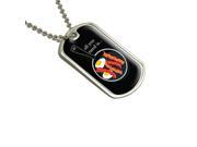 Bacon and Eggs All You Need Black Breakfast Military Dog Tag Keychain