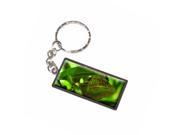 Chameleon Blending in with Green Leaves Lizard Reptile Keychain Key Chain Ring