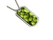 Green Bell Peppers Vegetables Military Dog Tag Keychain