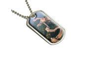 Great Wall of China Military Dog Tag Keychain