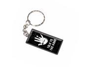 Talk To The Hand Distressed Keychain Key Chain Ring