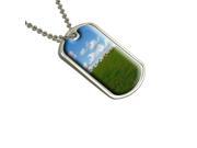 Flock of Sheep Counting Military Dog Tag Keychain