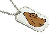 Squirrel Military Dog Tag Keychain