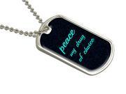 Peace My Drug of Choice Military Dog Tag Luggage Keychain