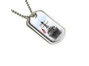 United States Navy Destroyer Military Dog Tag Keychain