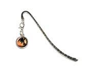 Tropical Island Beach Sunset Sunrise Metal Bookmark Page Marker with Charm
