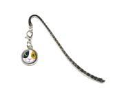 Calico Cat Face Pet Kitty Metal Bookmark Page Marker with Charm