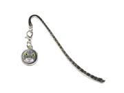 Grey Gray Tabby Cat Face Pet Kitty Metal Bookmark Page Marker with Charm