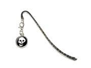 Skull Abstract Metal Bookmark Page Marker with Charm