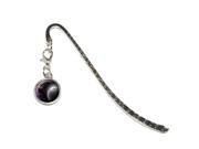 Planet in Space Nebula Stars Cosmic Metal Bookmark Page Marker with Charm