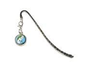 Bass Fish Jumping out of water Fishing Metal Bookmark Page Marker with Charm