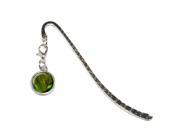 Chameleon Blending in with Green Leaves Lizard Reptile Metal Bookmark Page Marker with Charm
