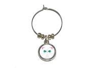 Persian Cat Face Wine Glass Charm Drink Stem Marker Ring