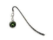 Zombie Suppression Task Force AK 47 Biohazard Green Metal Bookmark Page Marker with Charm