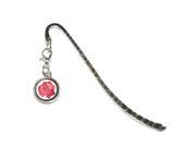 Rose Metal Bookmark Page Marker with Charm