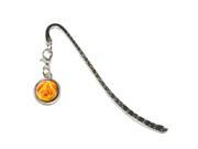 Yellow Rose Metal Bookmark Page Marker with Charm