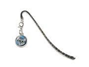 Grey Gray Tabby Cat Pet Metal Bookmark Page Marker with Charm