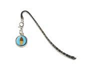 Chocolate Ice Cream Cone Dessert Food Metal Bookmark Page Marker with Charm