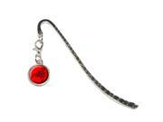 Scorpion Red Metal Bookmark Page Marker with Charm
