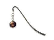 Skull with a Burning Cigarette by Van Gogh Metal Bookmark Page Marker with Charm