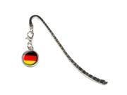 German Germany Flag Metal Bookmark Page Marker with Charm