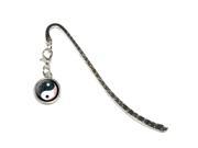 Yin Yang Cloud Texture Metal Bookmark Page Marker with Charm