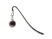 Black Pit Bull Face Pitbull Dog Pet Metal Bookmark Page Marker with Charm
