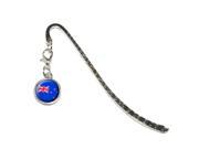 New Zealand Flag Metal Bookmark Page Marker with Charm