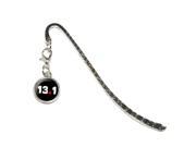 Letter Q Initial Black and White Scrolls Metal Bookmark Page Marker with Charm