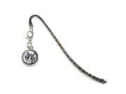 Grey Gray and White Cat Pet Metal Bookmark Page Marker with Charm