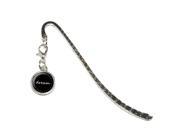 Dream on Black Metal Bookmark Page Marker with Charm