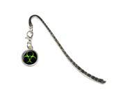 Zombie Outbreak Response Vehicle Biohazard Green Metal Bookmark Page Marker with Charm