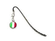 Italy Italian Flag Metal Bookmark Page Marker with Charm