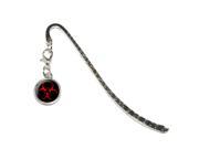 Zombie Outbreak Response Vehicle Biohazard Red Metal Bookmark Page Marker with Charm